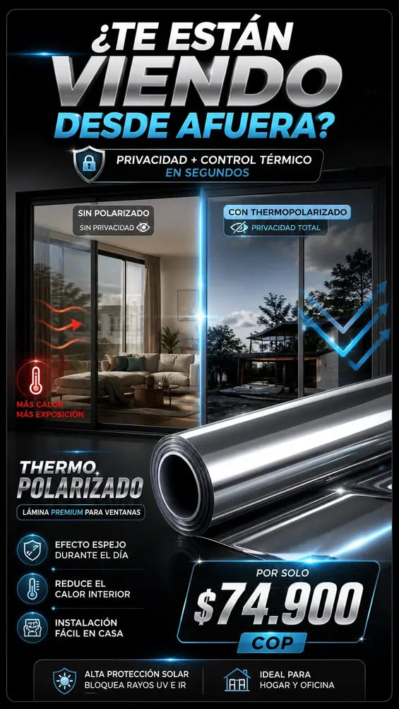 Thermopolarizado - Aumenta la privacidad y disminuye el calor
