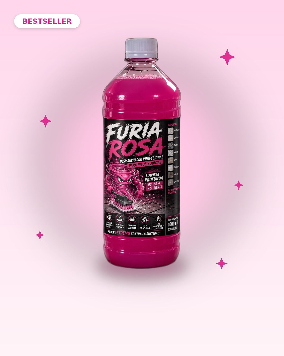 Furia Rosa🧼 - Elimina hasta lo imposible en segundos